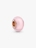 Matte Pink Murano Glass Charm