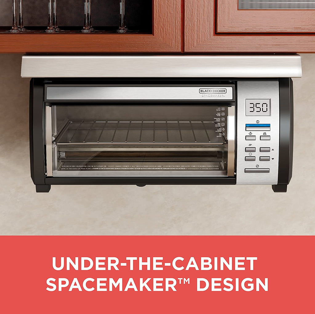 Under-Counter Toaster Oven With Digital Controls, Black/Stainless Steel, Fits 9-Inch Pizza