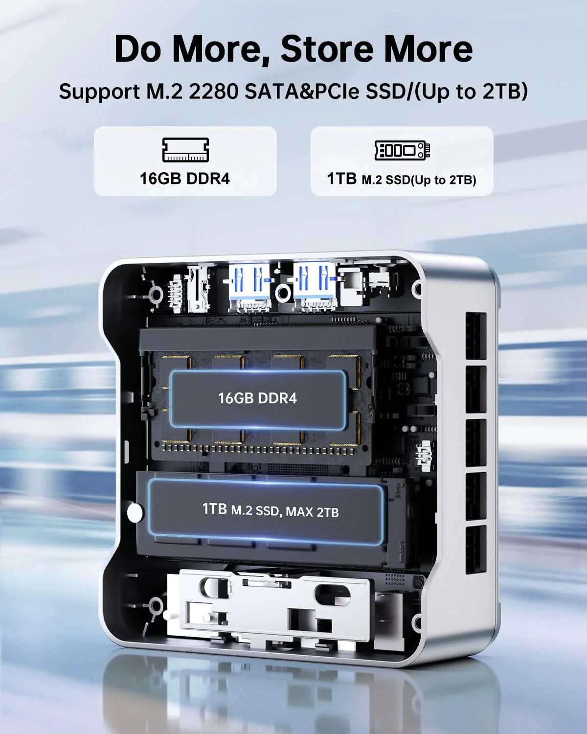KAMRUI GK3Plus Mini PC 16GB RAM 512GB M.2 SSD - Intel Alder Lake N95