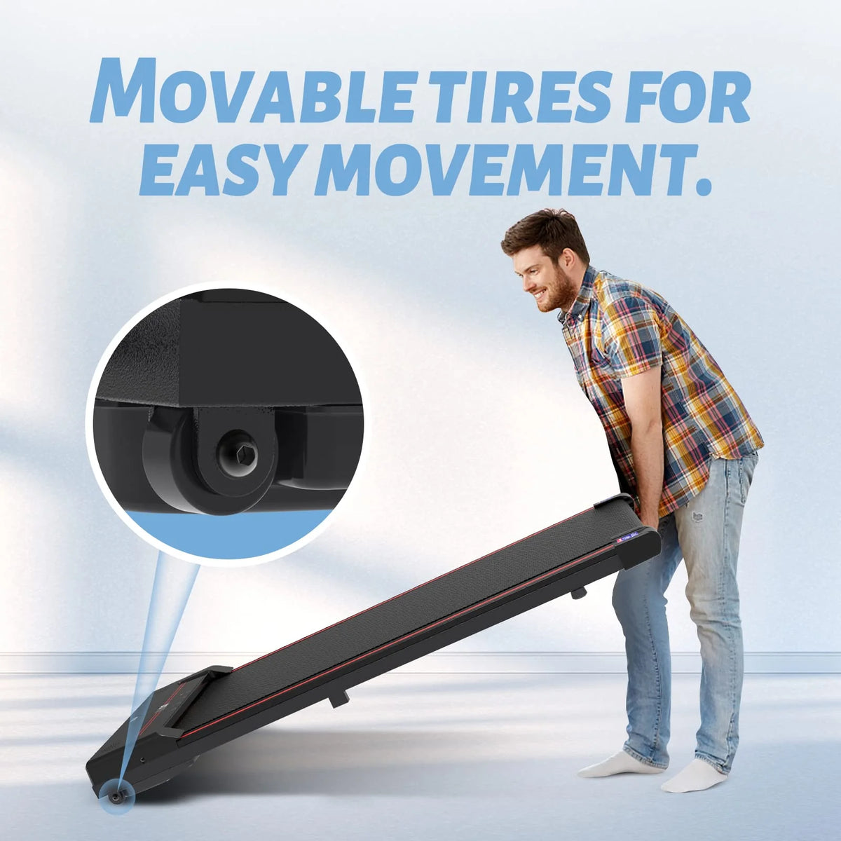 Sperax Under Desk Walking Pad Treadmill, 2.5 Horsepower, 320 lb Capacity