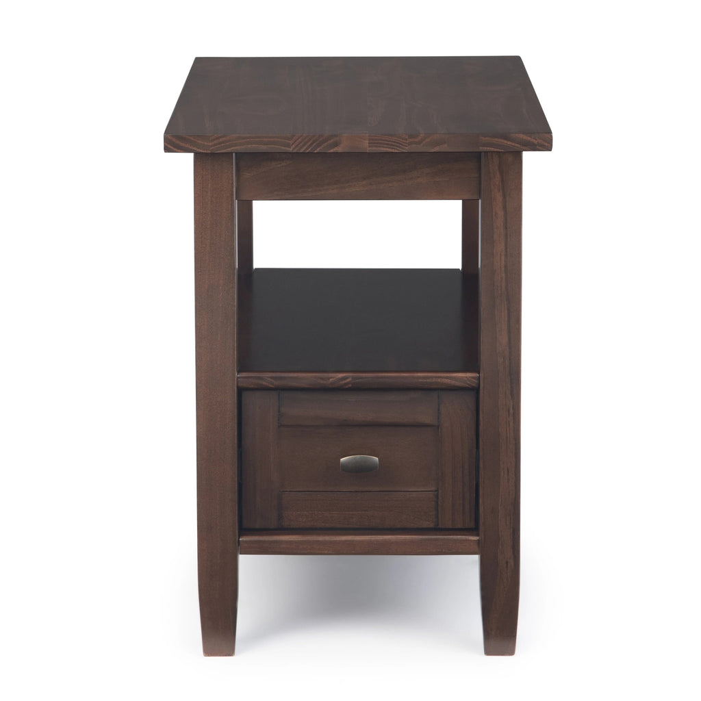Solid Wood Narrow Side Table, 14 in Wide, 24 in D x 14 in W x 20 in H