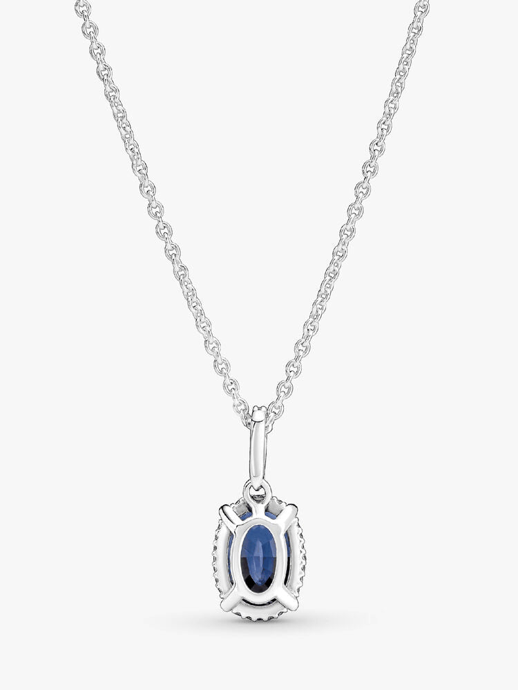 Sparkling Statement Halo Pendant Necklace