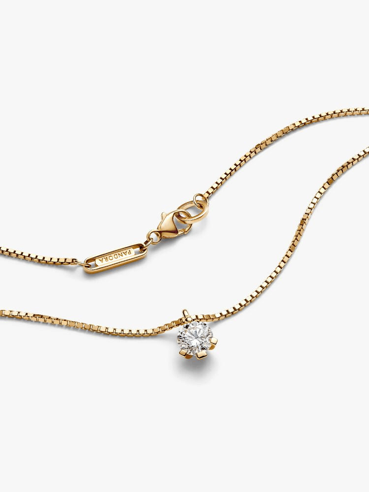 Pandora Nova 14k Gold Lab-grown Diamond Pendant Necklace