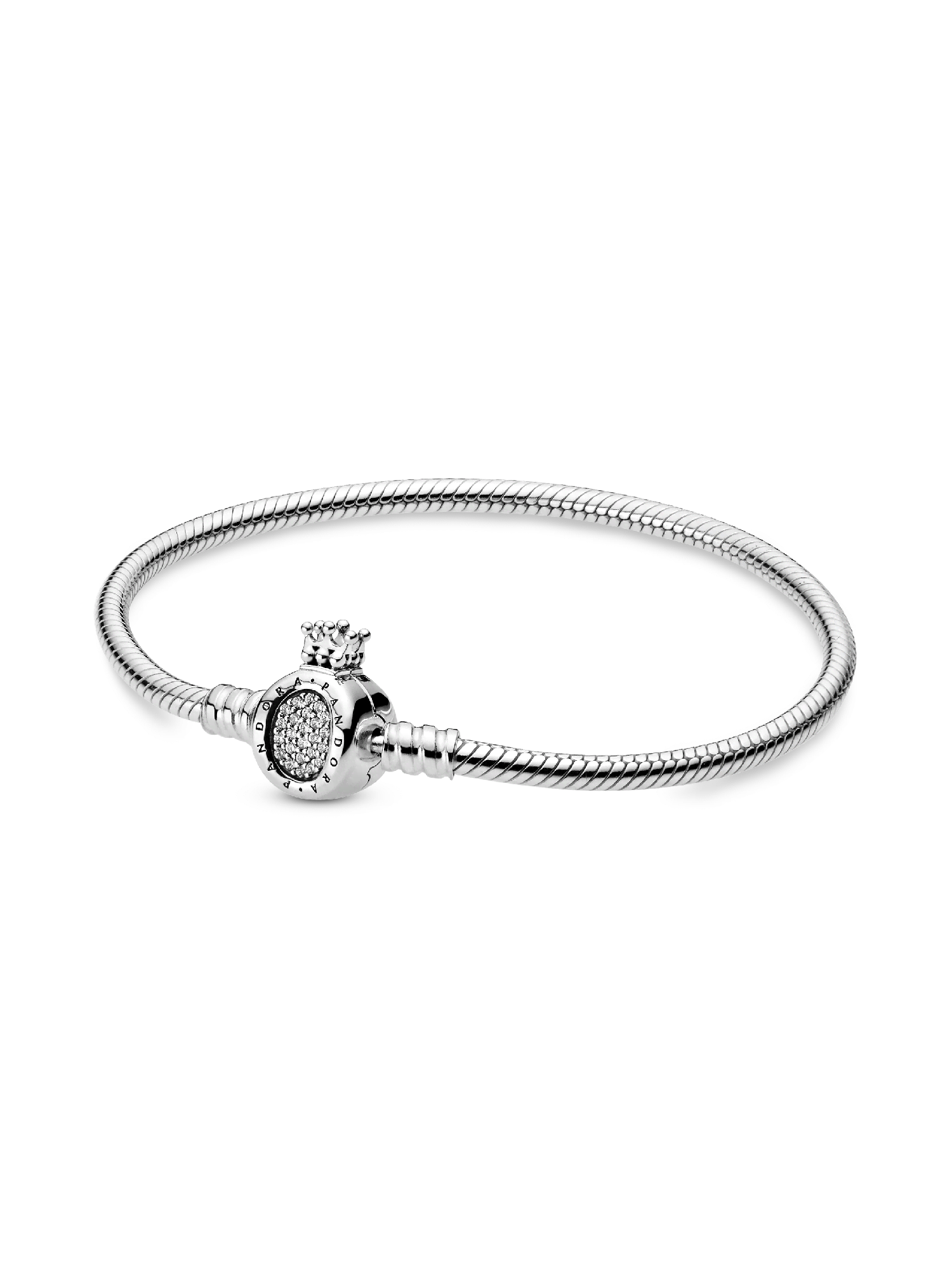 FINAL SALE - Pandora Moments Crown O Clasp Snake Chain Bracelet