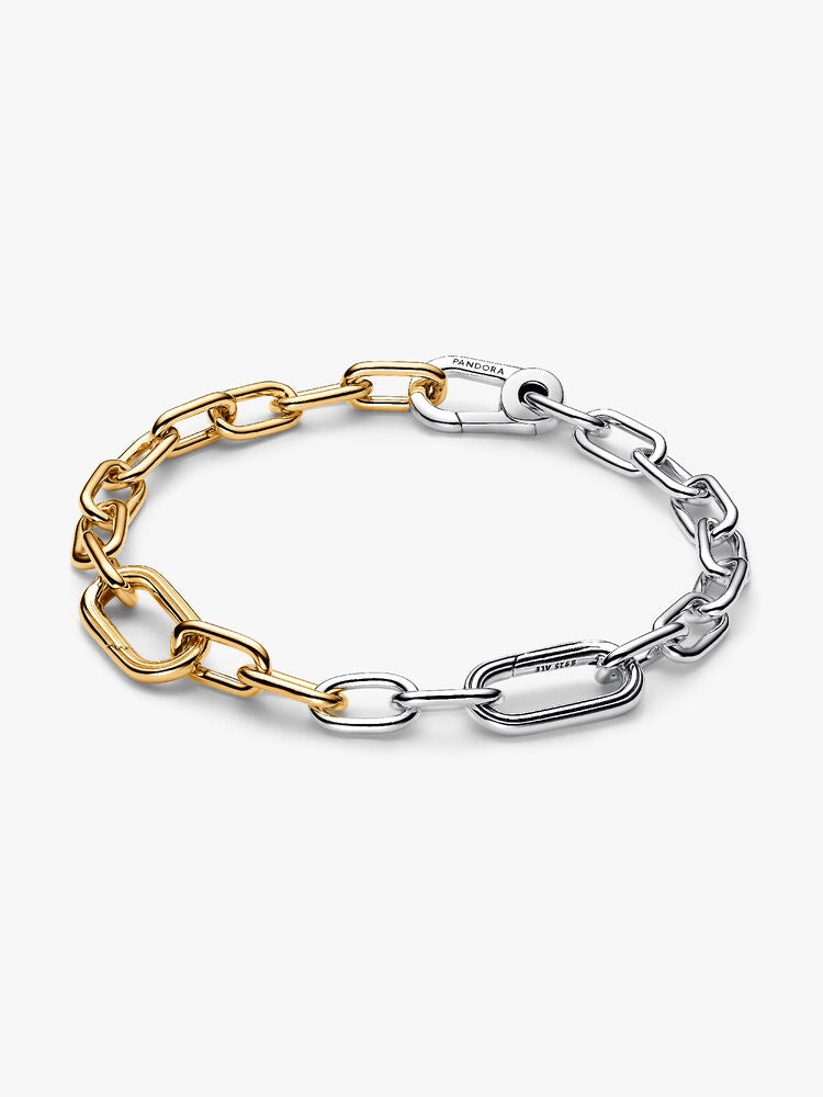 Two Tone Lock and Key Bracelet and Charm Set