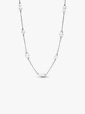 Treated Freshwater Cultured Pearl Station Chain Necklace