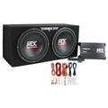 MTX Dual 12in Loaded Car Subwoofer Enclosure With Amplifier And Amp Kit - TNP212D2