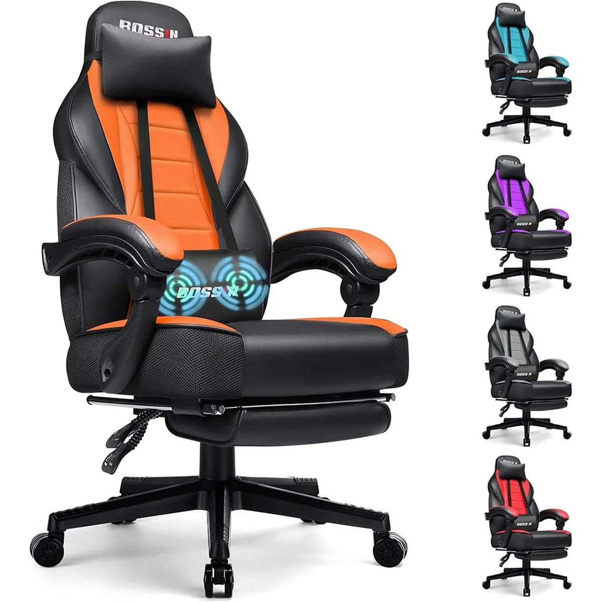 Racing Style Gaming Chair, 300 lbs Big And Tall High Back Computer Chair