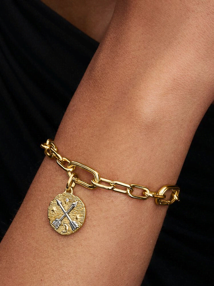 Crossing Arrows Medallion Charm