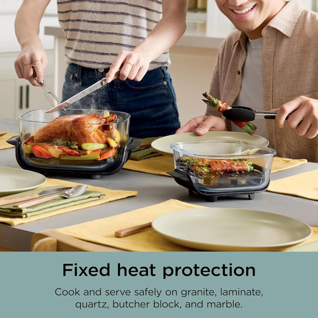 Ninja Crispi 4-in-1 Portable Glass Air Fryer Cooking System, 1500W, 4 QT And 6-Cup Containers