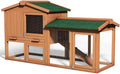 Wooden Chicken Coop With Nesting Box, Ramp And Removable Tray - 58 Inches