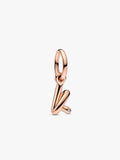FINAL SALE - Letter K Script Alphabet Dangle Charm