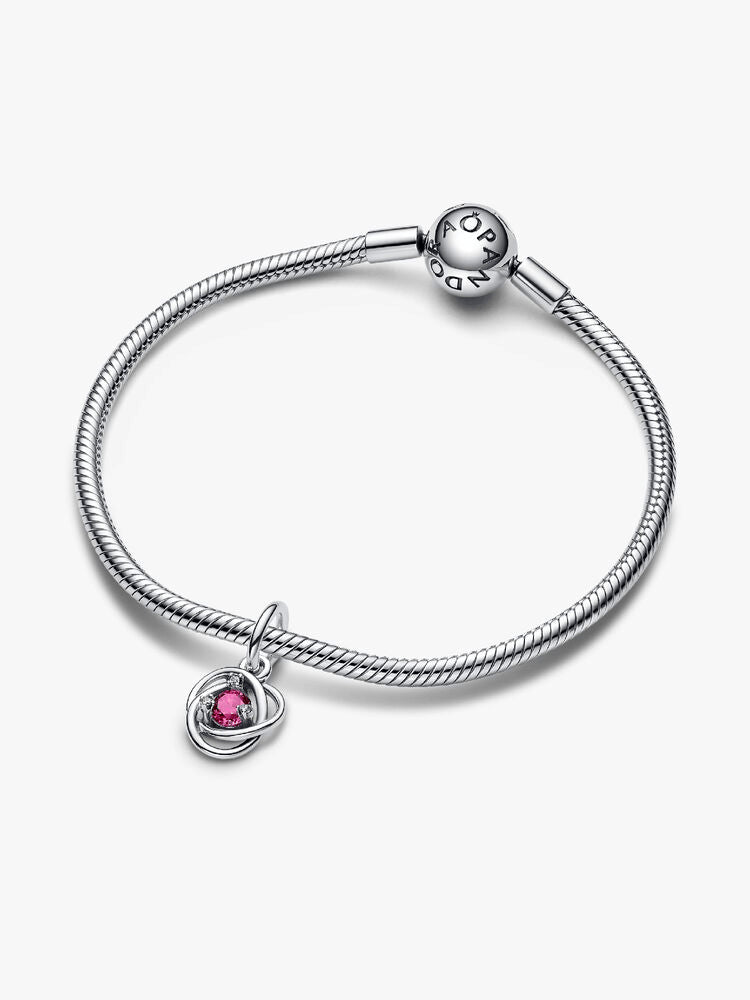 Pink Eternity Circle Dangle Charm