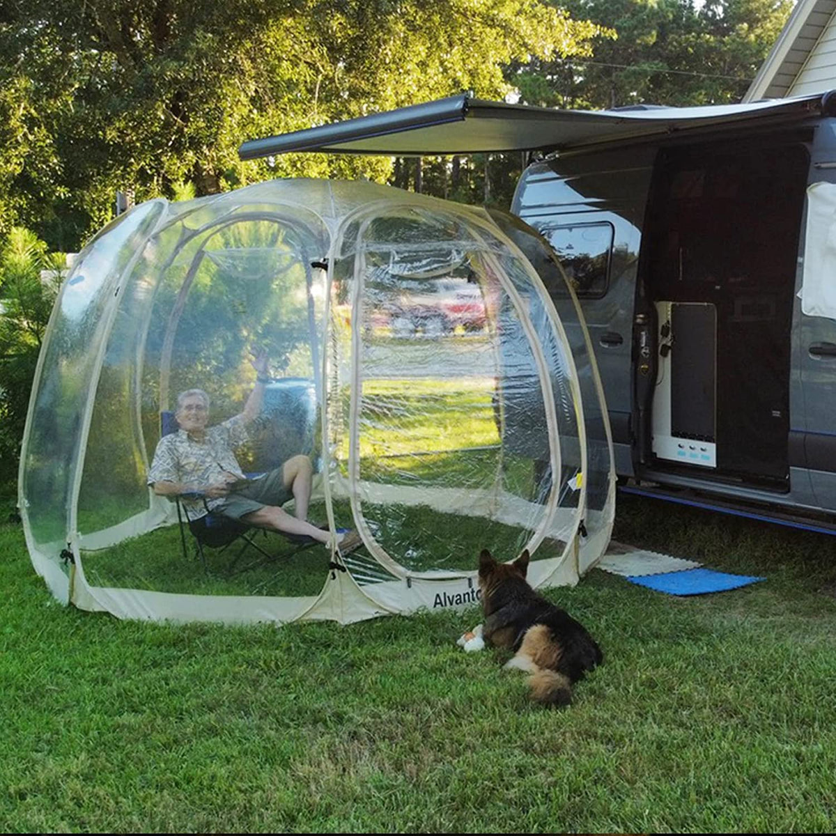 Alvantor Bubble Tent Pop Up Gazebo, 8-10 Person, 3.63.62.4H (m)