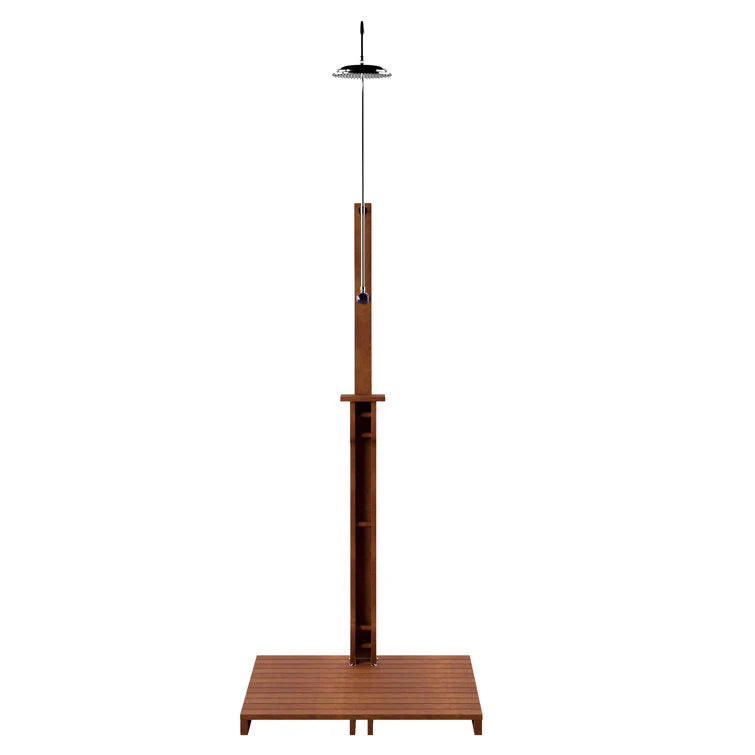 Stainless Steel Freestanding Outdoor Shower With Duckboard, 94.5 in H
