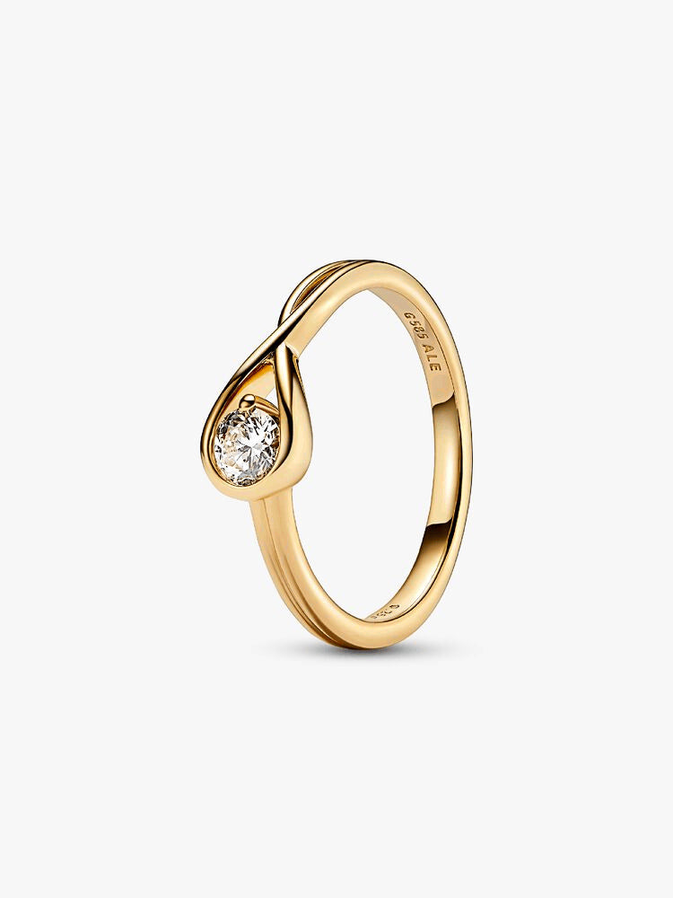 Pandora Infinite Lab-grown Diamond Bracelet and Ring Set 0.50 carat tw 14k Gold