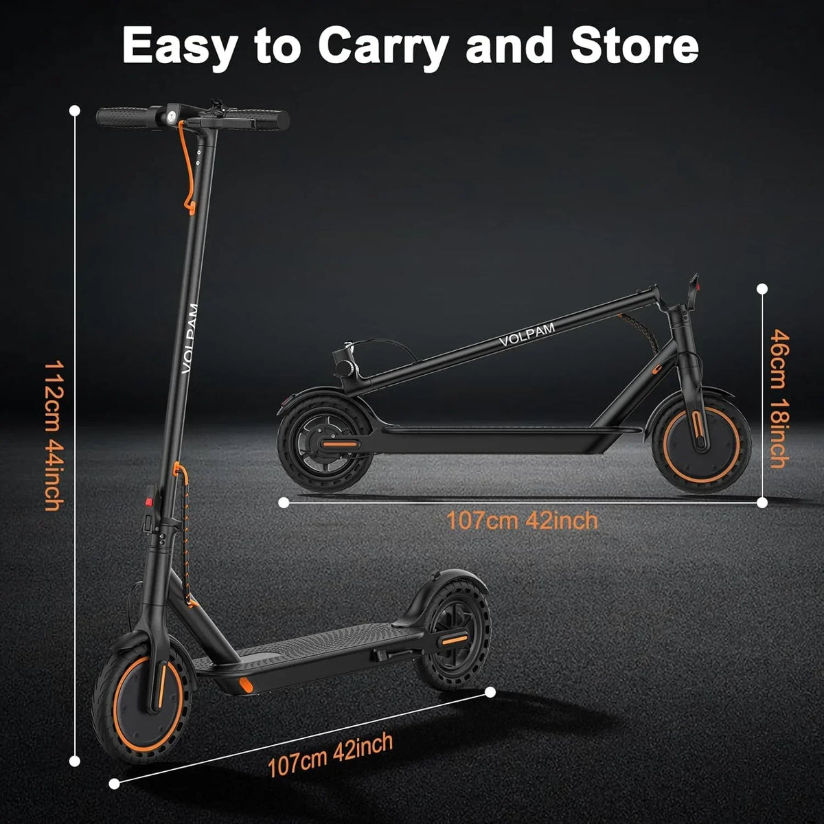 Electric Scooter 350W/500W Motor, 8.5/10 Solid Tires, 19/22 Mph, 28/21/12 Miles Range
