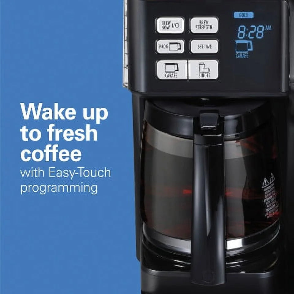 Hamilton Beach FlexBrew Trio Coffee Maker, Single-Serve, Black & Silver, 12-Cup - 49954