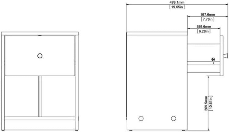 3-Piece Scandinavian Engineered Wood Bedroom Furniture Set With Black 6-Drawer Dresser, 3-Drawer Chest And Nightstand