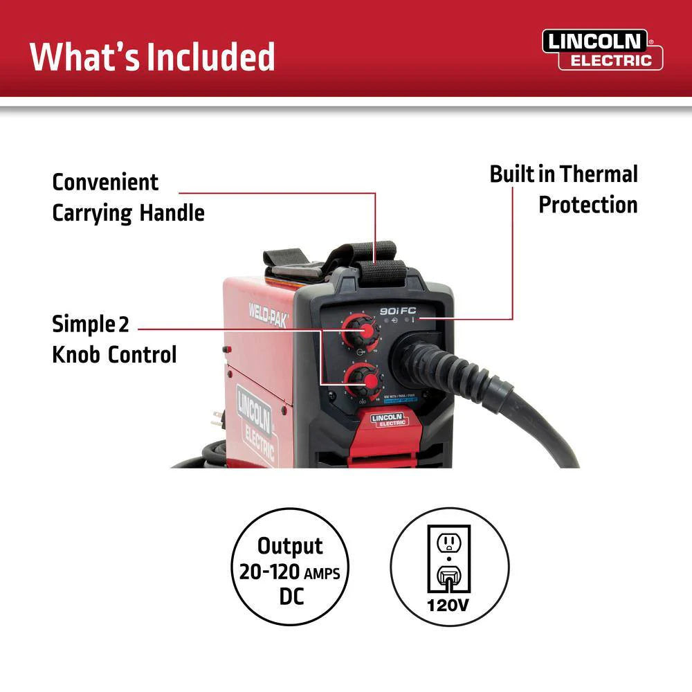 Lincoln Electric Weld-Pak 90i FC Flux-Cored Wire Feed Welder - K5255-1