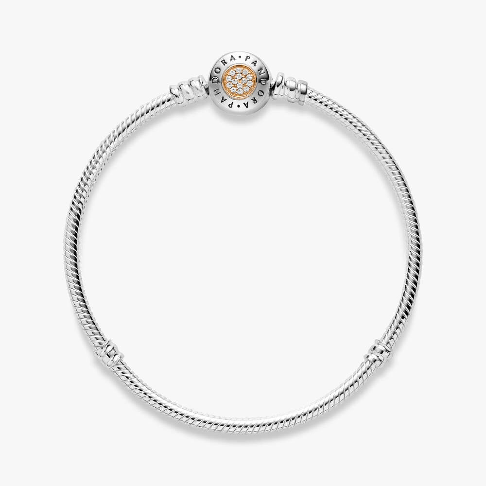 FINAL SALE - Pandora Moments Logo Clasp Snake Chain Bracelet