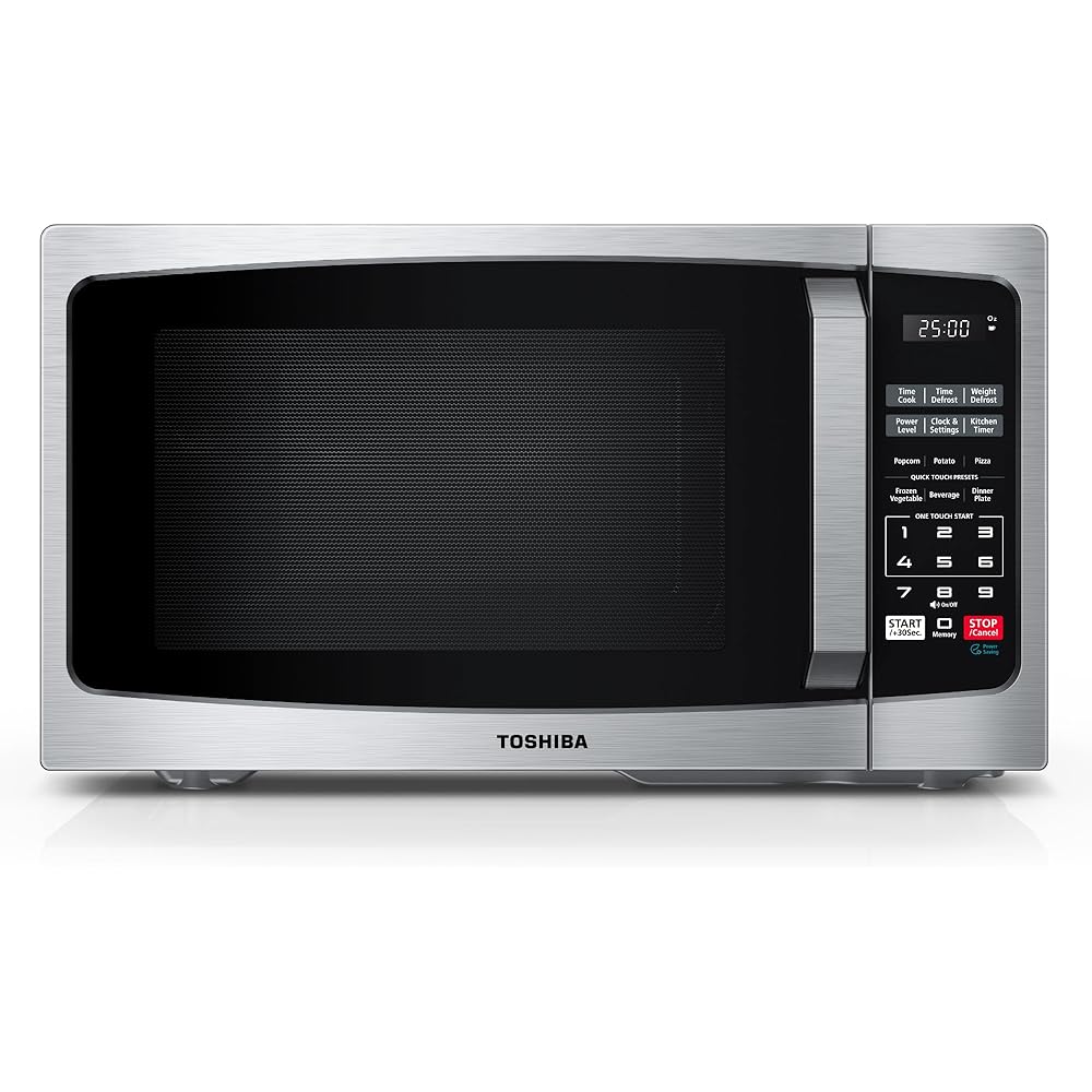 TOSHIBA Countertop Microwave Oven 0.9 Cubic Feet 900W Stainless Steel - ML-EM09PA(SS)