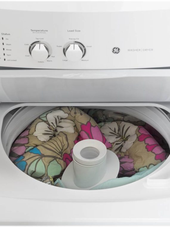 Top Load Washer And Electric Dryer Laundry Center, 3.8 Cu. Ft. Washer / 5.9 Cu. Ft. Dryer - White
