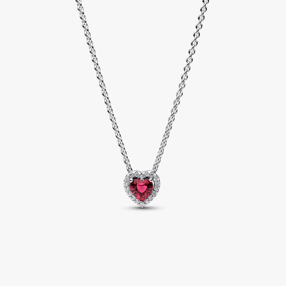 Elevated Red Heart Collier Necklace
