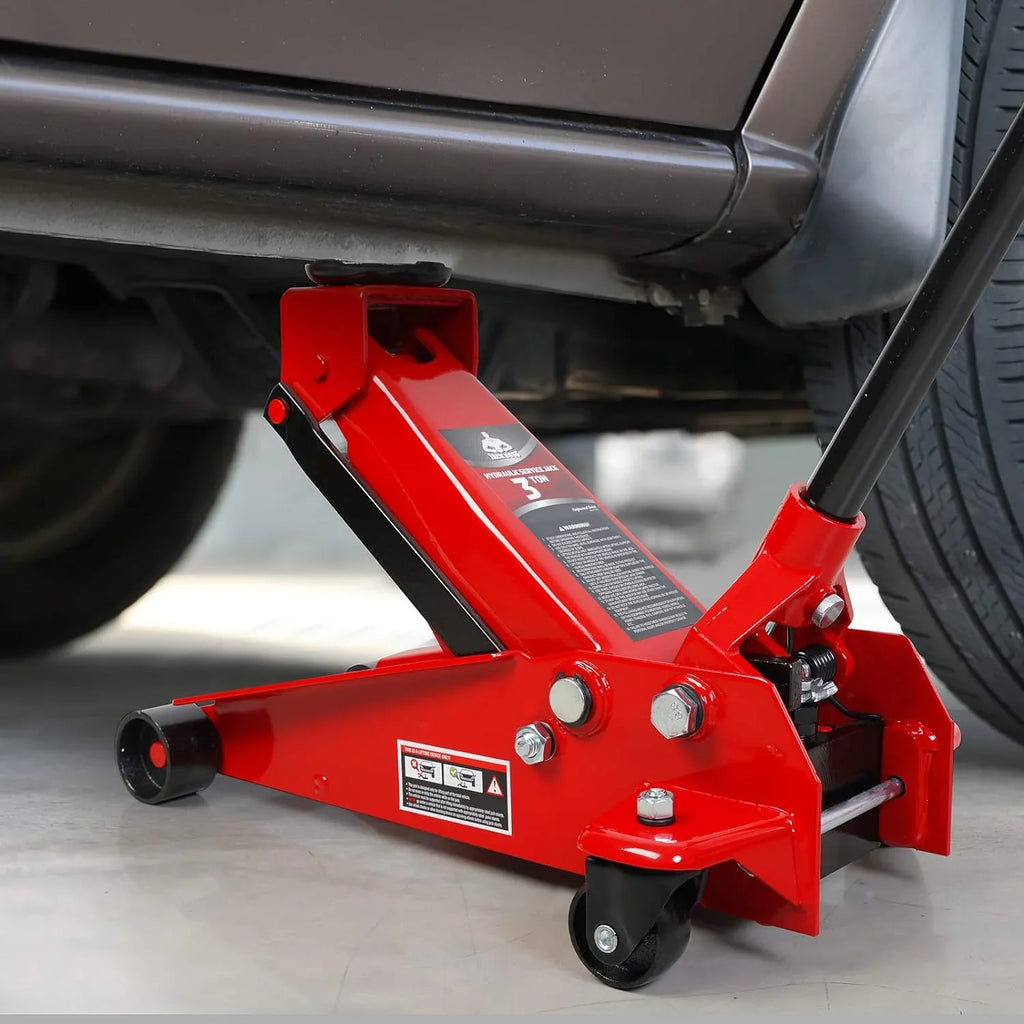 Jack Boss 3 Ton Aluminum And Steel Racing Floor Jack, Red - AS830011L