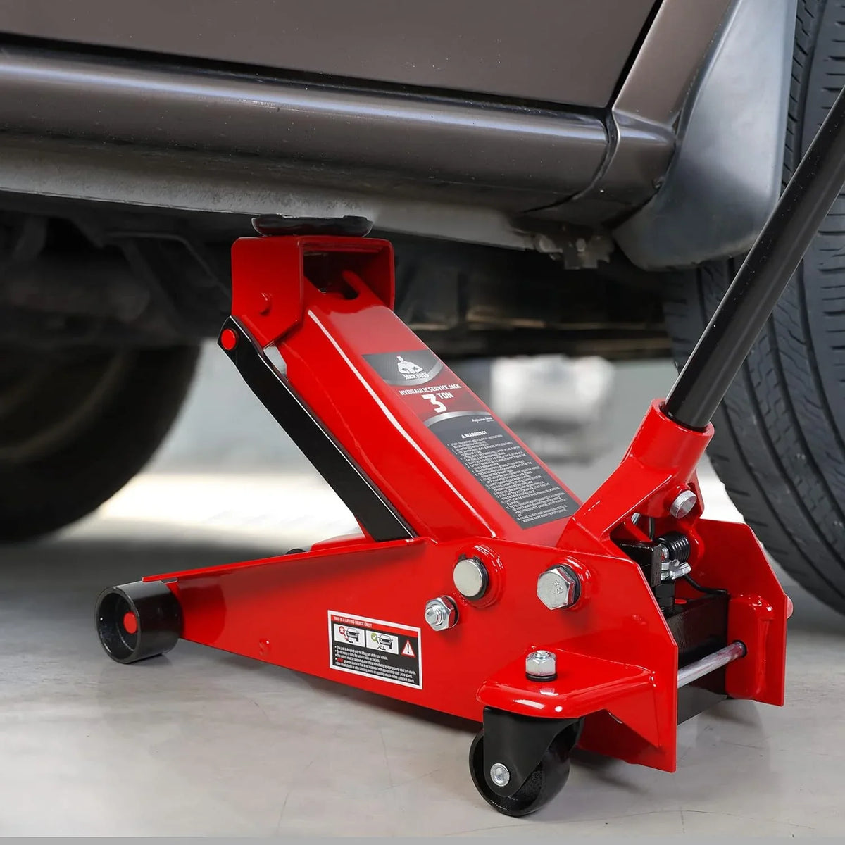 Jack Boss 3 Ton Aluminum And Steel Racing Floor Jack, Red - AS830011L