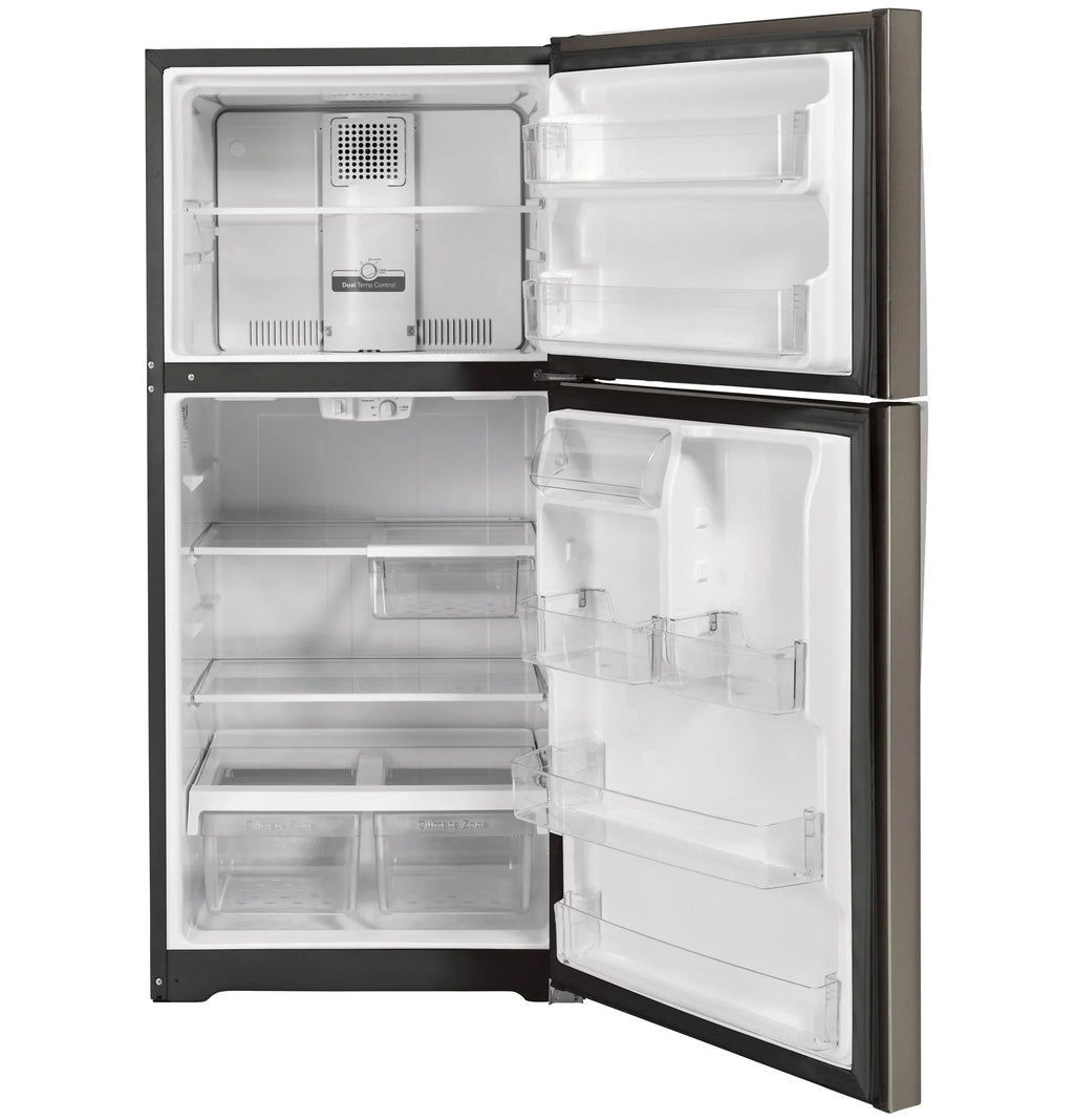 GE Top Freezer Refrigerator 21.9 Cu. Ft. Slate - GTS22KMNRES