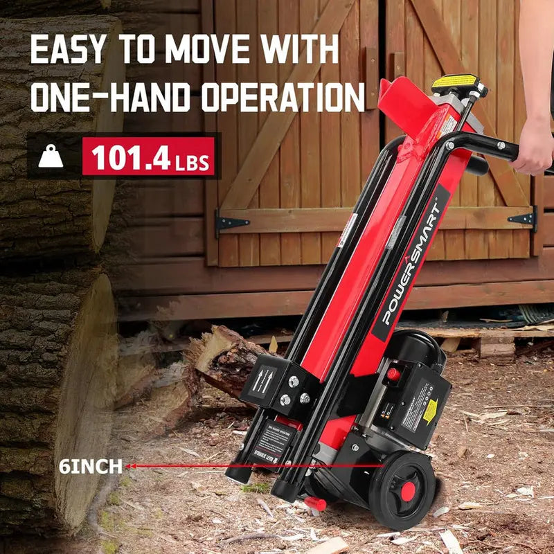 PowerSmart 7-Ton Electric Log Splitter, Horizontal Full-Beam Design, 3500 RPM, 15 Amp - DB6407