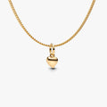 Mini Golden Heart Charm Necklace Set