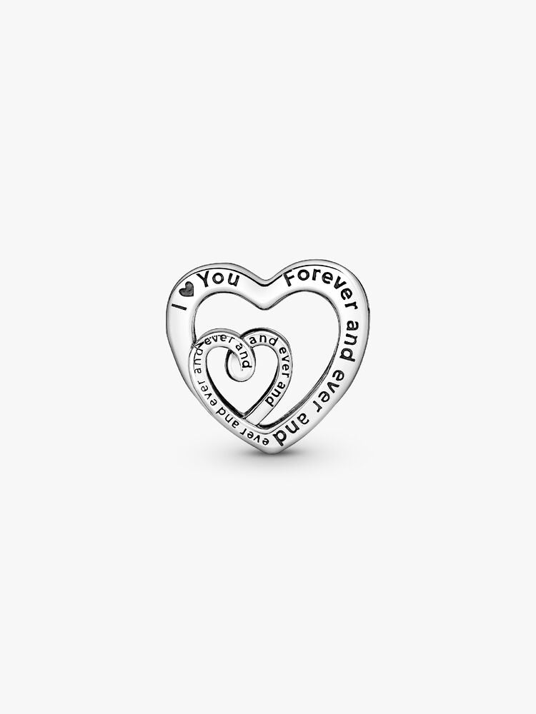 Entwined Infinite Hearts Charm