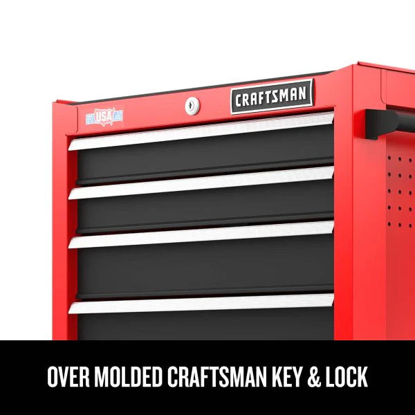 2000 Series 26-in W x 36.5-in H 5-Drawer Steel Rolling Tool Cabinet - Red