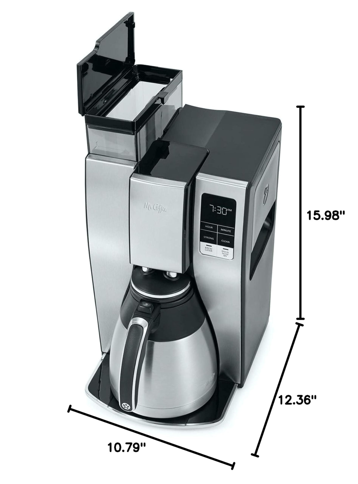 10-Cup Programmable Coffee Maker With Thermal Carafe And Strong Brew Selector