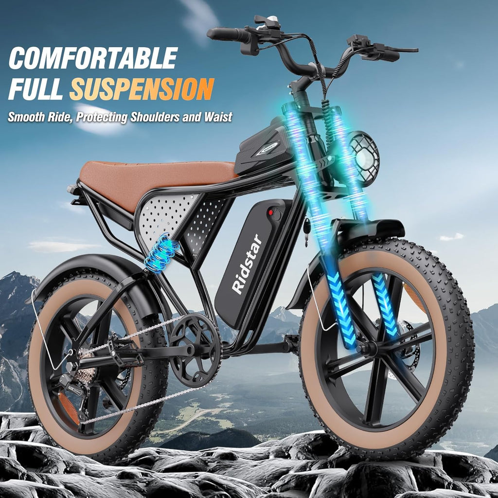 Electric Bike 2000W 37Mph 20in Fat Tires - Q20