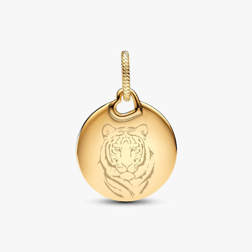 Tyla Signature Tyger Round Tag Dangle Charm