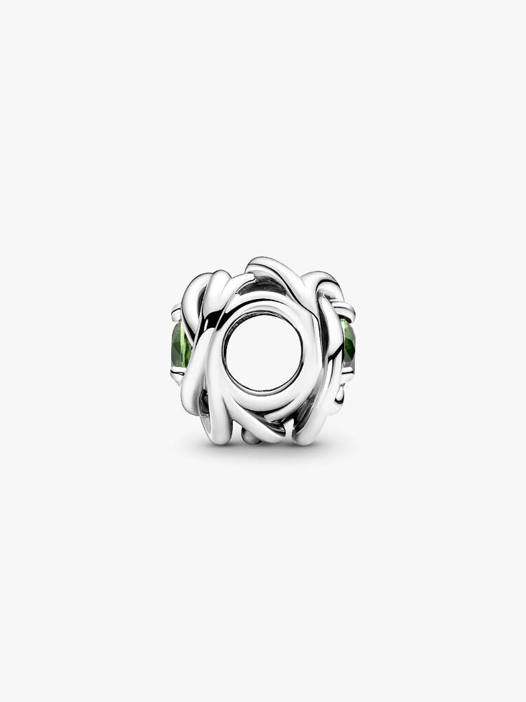 August Spring Green Eternity Circle Charm