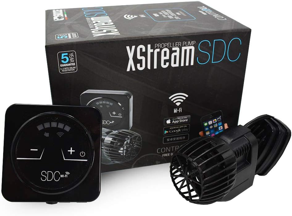 Sicce XStream SDC WiFi Controllable Wave Pump, Black, 2250 GPH - SIC634