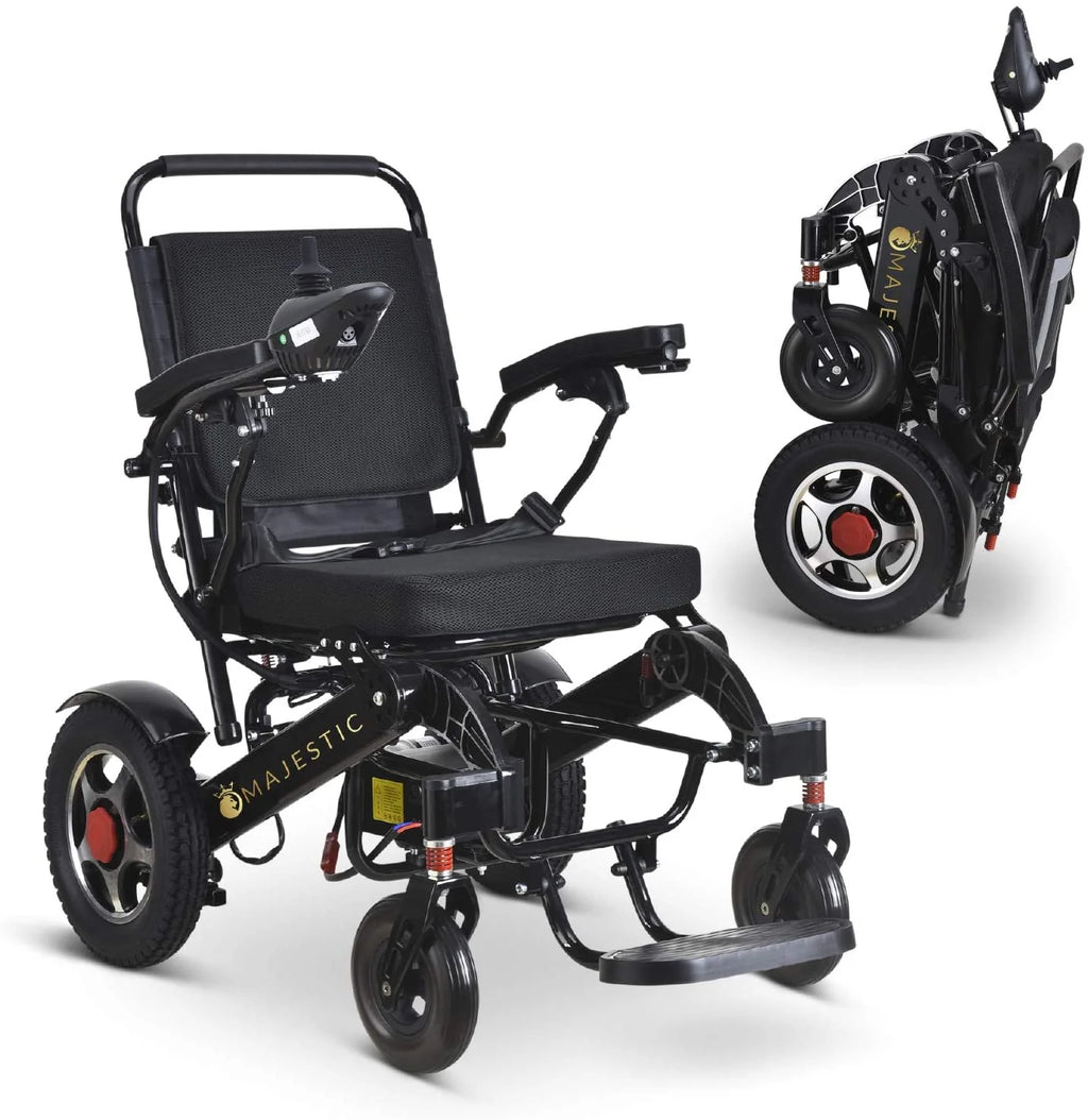 Comfy Go Folding Electric Power Wheelchair, 17.5 Seat Width