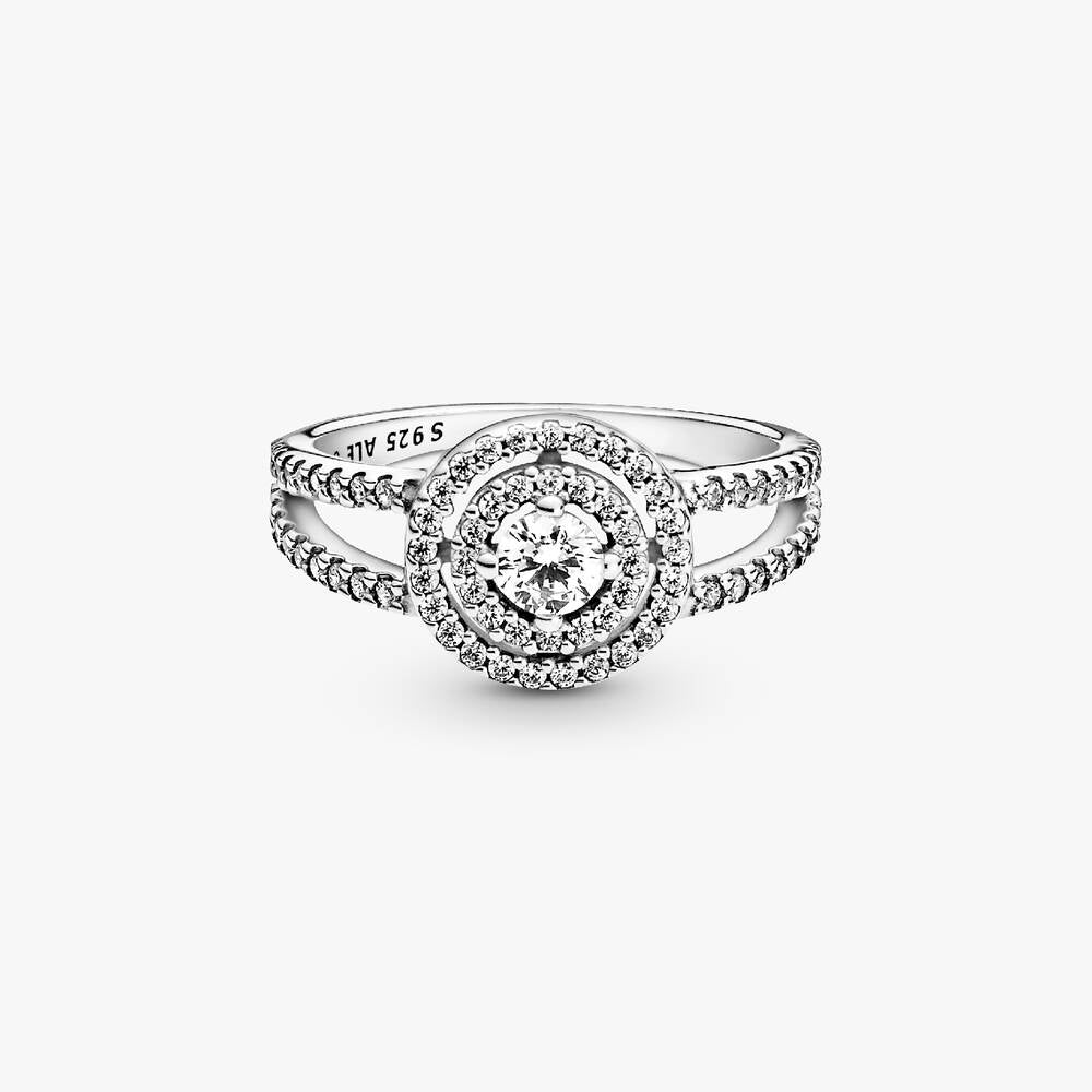 Sparkling Double Halo Ring