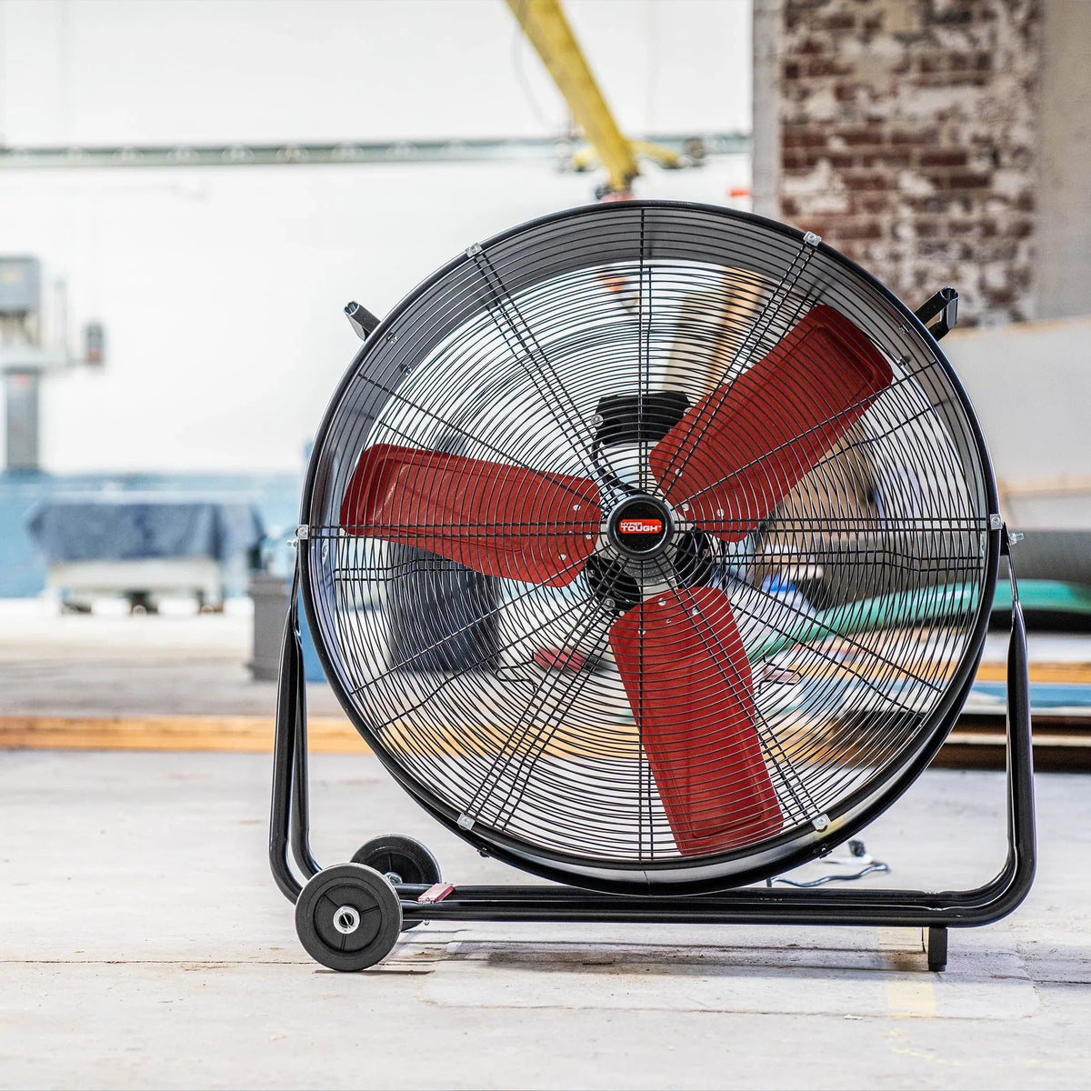 Hyper Tough 30 Inch 2-Speed High Velocity Tilted Drum Fan - Red & Black