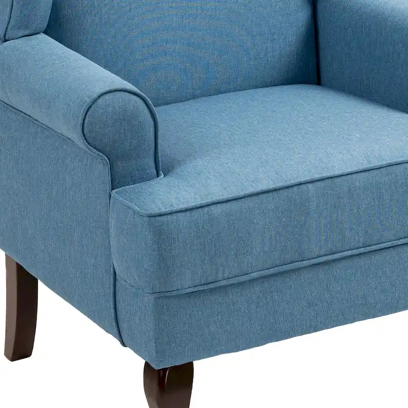Traditional Wingback Upholstered Accent Chairs, Set of 2, 31 W x 31.8 D x 42.9 H