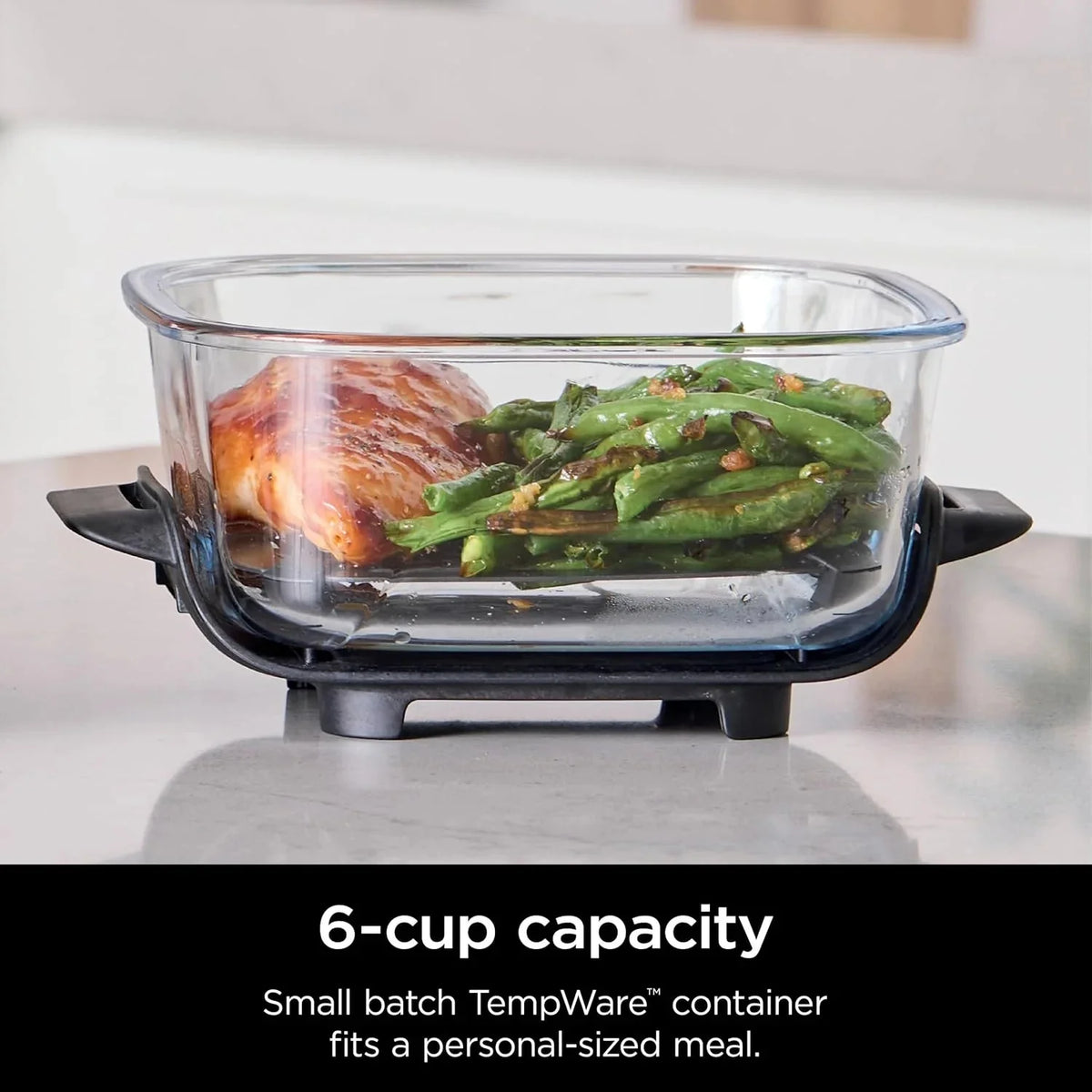 Ninja Crispi 4-in-1 Portable Glass Air Fryer Cooking System, 1500W, 4 QT And 6-Cup Containers