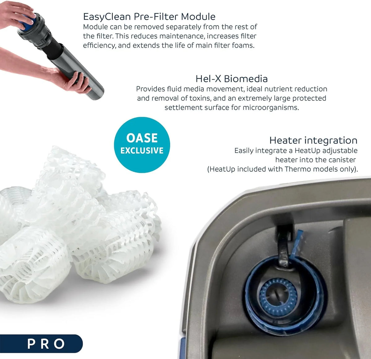 OASE BioMaster Thermo 250 Aquarium Filter, Black