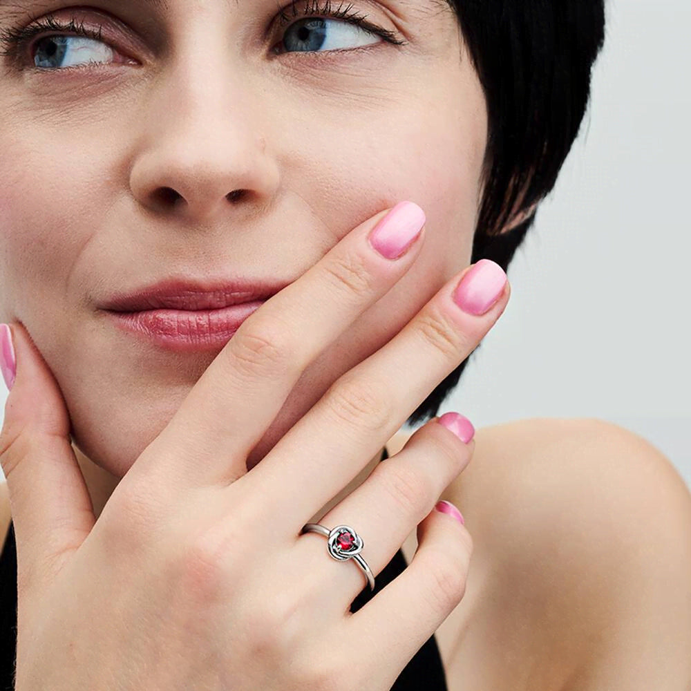 July Birthstone Eternity Circle Ring