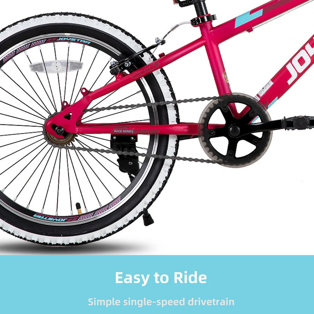 Kids' Single-Speed Mountain Bike, 20-Inch/24-Inch - White Wall Knobby Tires