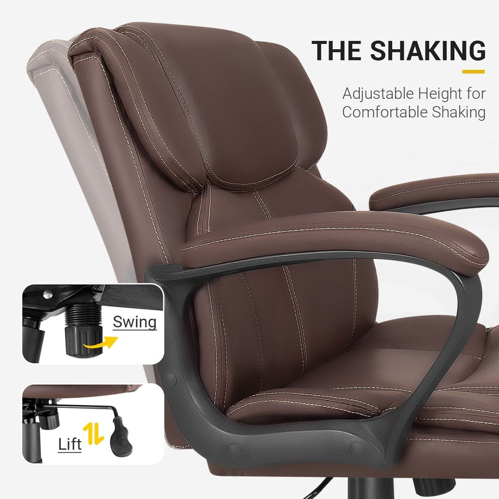 Mid-Back Ergonomic Swivel Office Chair - Black