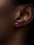 Red Heart Stud Earrings